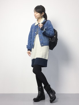 「Settimissimo（セッティミッシモ）のアイテム（バックパック/リュック）」を使った、sayaさん（レディース・163cm）の秋コーディネート