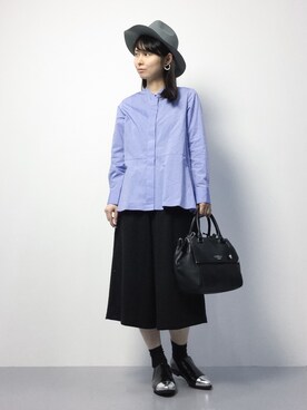 「RAY CASSIN（レイカズン）のアイテム（帽子）」を使った、sayaさん（レディース・163cm）の秋コーディネート