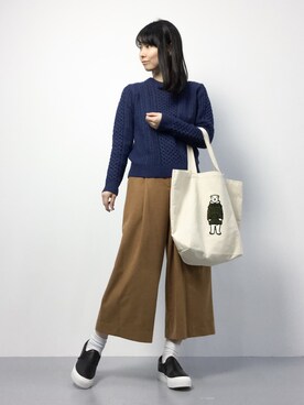 「CHAPTER WORLD select （チャプターワールドセレクト）のアイテム（バッグ）」を使った、sayaさん（レディース・163cm）の秋コーディネート
