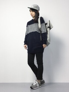 「Herschel Supply（ハーシェルサプライ）のアイテム（帽子）」を使った、sayaさん（レディース・163cm）の秋コーディネート