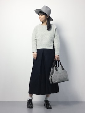 「STUDIOUS（ステュディオス）のアイテム（スウェット）」を使った、sayaさん（レディース・163cm）の秋コーディネート