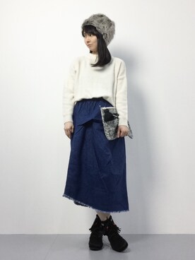 「Accessorize（アクセサライズ）のアイテム（帽子）」を使った、sayaさん（レディース・163cm）の秋コーディネート