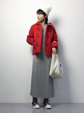 「ラフスタイル」｜「アイテム（ダッフルコート）」を使った、sayaさん（レディース・163cm）の冬コーディネート