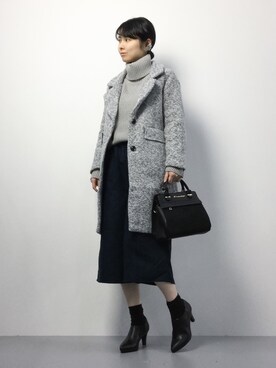 「SPIGA（スピーガ）のアイテム（ダウンジャケット/コート）」を使った、sayaさん（レディース・163cm）の冬コーディネート