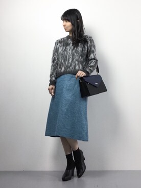「& chouette（アンドシュエット）のアイテム（ショルダーバッグ）」を使った、sayaさん（レディース・163cm）の冬コーディネート