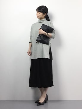 「MICOAMERI（ミコアメリ）のアイテム」を使った、sayaさん（レディース・163cm）の冬コーディネート