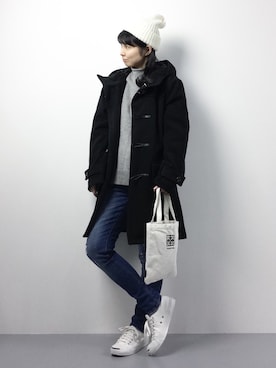 「DETAILS（ディテールズ）のアイテム（ジャケット/アウター）」を使った、sayaさん（レディース・163cm）の冬コーディネート
