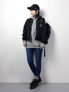 「YEVS（イーブス）のアイテム」を使った、sayaさん（レディース・163cm）の冬コーディネート