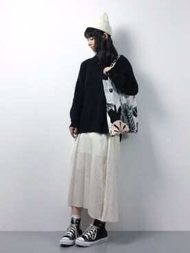 「Staircase（ステアケース）のアイテム」を使った、sayaさん（レディース・163cm）の冬コーディネート