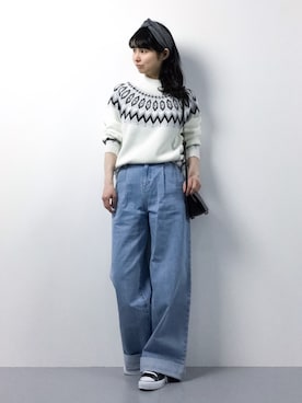 「STUDIOUS SELECT（ステュディオスセレクト）のアイテム（バッグ）」を使った、sayaさん（レディース・163cm）の冬コーディネート