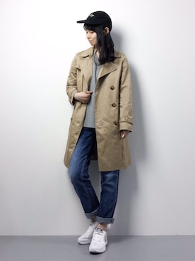 「N.（N. Natural Beauty Basic）（エヌエヌナチュラルビューティーベーシック）のアイテム（トレンチコート）」を使った、sayaさん（レディース・163cm）の冬コーディネート
