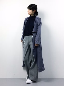 「AZUL by moussy（アズールバイマウジー）のアイテム（その他アウター）」を使った、sayaさん（レディース・163cm）の冬コーディネート