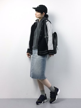 「Factor=（ファクターイコール）のアイテム（スカート）」を使った、sayaさん（レディース・163cm）の冬コーディネート