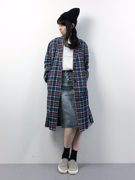 「Factor=（ファクターイコール）のアイテム（スカート）」を使った、sayaさん（レディース・163cm）の冬コーディネート