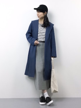 「Another Edition（アナザーエディション）のアイテム（その他アウター）」を使った、sayaさん（レディース・163cm）の春コーディネート