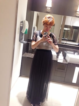 「結婚式」｜「アイテム（キャミソール）」を使った、PUNCH YAGIさん（レディース・161cm）の夏コーディネート