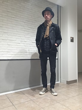 「FILSON（フィルソン）のアイテム（ブルゾン）」を使った、ittoさん（メンズ・180cm）の冬コーディネート