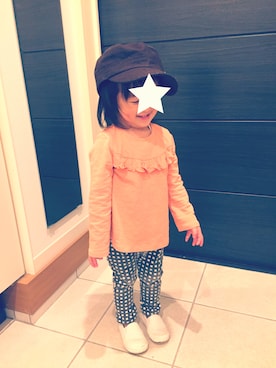 「ヒラキ（ヒラキ）のアイテム（パンツ）」を使った、ichiさん（キッズ・90cm）の秋コーディネート