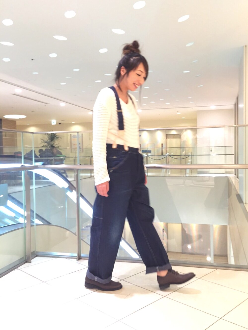 NOKO/ RNA N ⿻ ビッグパンツ サスペンダー ワイドデニム RNA-N（アールエヌエーエヌ）の「＜予約＞デニムワイドワーク