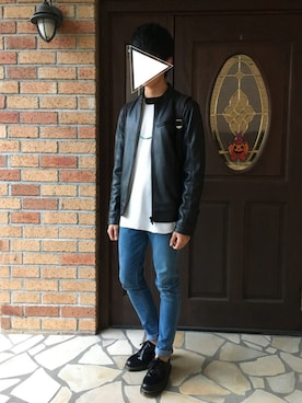 「Dr. Martens（ドクターマーチン）のDr.Martens (ドクターマーチン)/1461 3EYE GIBSON SHOES（その他シューズ）」を使った、hideさん（メンズ・175cm）の秋コーディネート