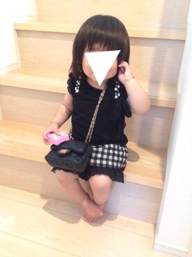 「CECIL McBEE（セシルマクビー）のアイテム」を使った、Mukaさん（キッズ・90cm）の夏コーディネート