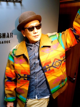 「ハットコーデ」｜BEARMANさん（メンズ・178cm）の冬コーディネート