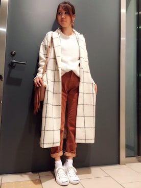 「MINIMUM（ミニマム）のアイテム（ショルダーバッグ）」を使った、eri♡さん（レディース・155cm）の冬コーディネート