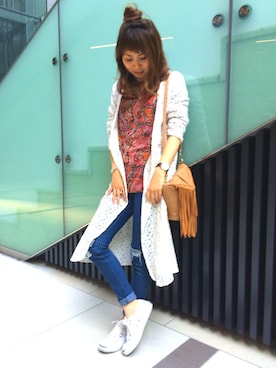 「MINIMUM（ミニマム）のアイテム（ショルダーバッグ）」を使った、eri♡さん（レディース・155cm）の春コーディネート