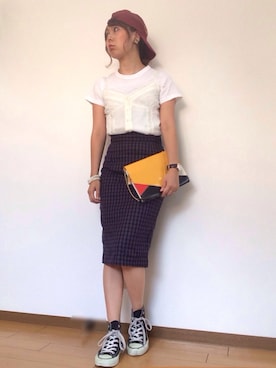 「OZOC（オゾック）のアイテム（キャミソール）」を使った、eri♡さん（レディース・155cm）の秋コーディネート
