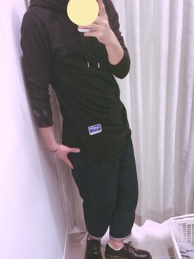 「Dr. Martens（ドクターマーチン）のDr.Martens (ドクターマーチン)/1461 3EYE GIBSON SHOES（その他シューズ）」を使った、Sem  apさん（メンズ・180cm）の春コーディネート