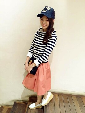 「N.（N. Natural Beauty Basic）（エヌエヌナチュラルビューティーベーシック）のアイテム（キャップ）」を使った、N. STAFFさん（レディース・160cm）の春コーディネート