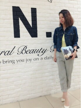 「N.（N. Natural Beauty Basic）（エヌエヌナチュラルビューティーベーシック）のアイテム（デニムジャケット）」を使った、N. STAFFさん（レディース・160cm）の春コーディネート