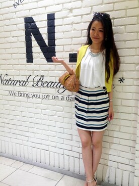 N. STAFFさん（レディース・160cm）の夏コーディネート