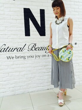 N. STAFFさん（レディース・160cm）の夏コーディネート