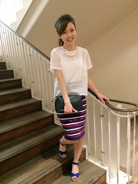 N. STAFFさん（レディース・160cm）の夏コーディネート