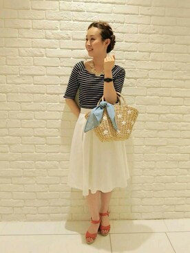 N. STAFFさん（レディース・160cm）の夏コーディネート