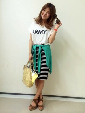 N. STAFFさん（レディース・160cm）の夏コーディネート