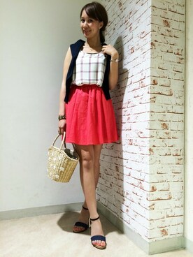 N. STAFFさん（レディース・160cm）の夏コーディネート