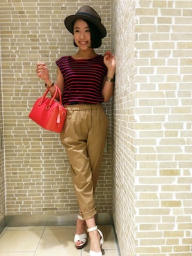 N. STAFFさん（レディース・160cm）の夏コーディネート