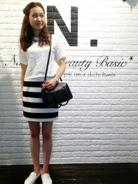 「N.（N. Natural Beauty Basic）（エヌエヌナチュラルビューティーベーシック）のアイテム（その他シューズ）」を使った、N. STAFFさん（レディース・160cm）の夏コーディネート