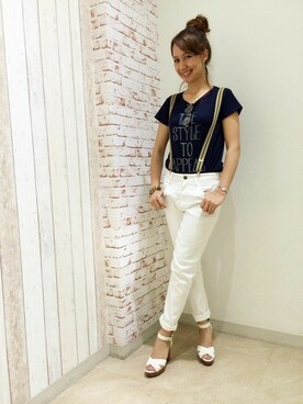 N. STAFFさん（レディース・160cm）の夏コーディネート