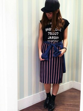 N. STAFFさん（レディース・160cm）の夏コーディネート