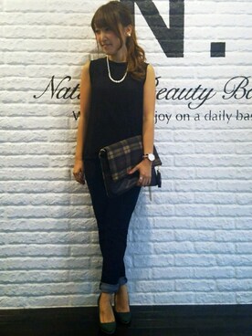 N. STAFFさん（レディース・160cm）の夏コーディネート