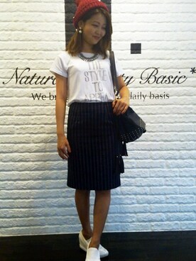 N. STAFFさん（レディース・160cm）の夏コーディネート