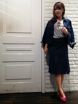 N. STAFFさん（レディース・160cm）の夏コーディネート