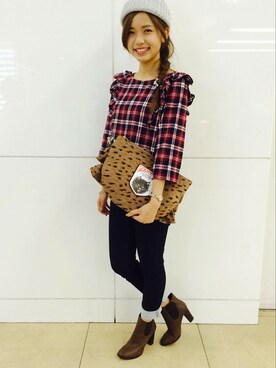「N.（N. Natural Beauty Basic）（エヌエヌナチュラルビューティーベーシック）のアイテム（ブーティ）」を使った、N. STAFFさん（レディース・160cm）の秋コーディネート