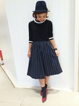 N. STAFFさん（レディース・160cm）の秋コーディネート