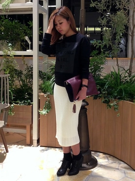「N.（N. Natural Beauty Basic）（エヌエヌナチュラルビューティーベーシック）のアイテム（ブーティ）」を使った、N. STAFFさん（レディース・160cm）の秋コーディネート