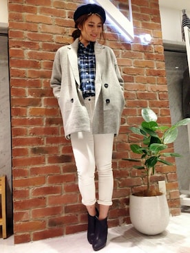 「N.（N. Natural Beauty Basic）（エヌエヌナチュラルビューティーベーシック）のアイテム（ハンチング/ベレー帽）」を使った、N. STAFFさん（レディース・160cm）の秋コーディネート