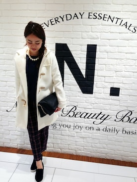 「N.（N. Natural Beauty Basic）（エヌエヌナチュラルビューティーベーシック）のアイテム（ダッフルコート）」を使った、N. STAFFさん（レディース・160cm）の秋コーディネート